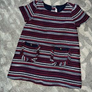 Baby girl Janie & Jack blue/red striped dress